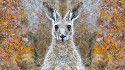 Wall Mural - kangaroo close-up with blurry background