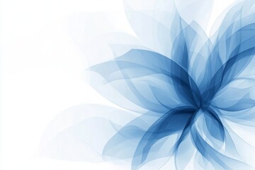 Poster - A minimalist depiction of a single wave in a clean, geometric style, with soft blue gradients against a white background