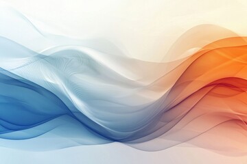 Wall Mural - Abstract digital background with blue and orange gradient lines