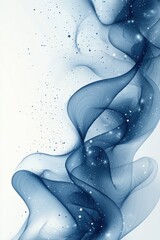 Wall Mural - abstract blue background with flowing wave pattern