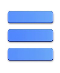 three horizontal light blue rectangular buttons