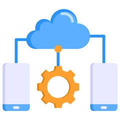 Sticker - Cloud Network Icon