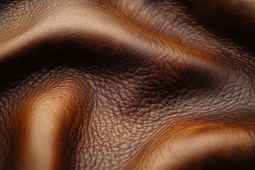 a close-up of luxurious leather texture, highlighting its rich depth and tactile quality, exuding a sense of sophistication and craftsmanship, ideal for fashion and design inspiration