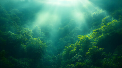  Submerged Underwater Forest bathed in Sunlight Rays, Mystical Aquatic Scene