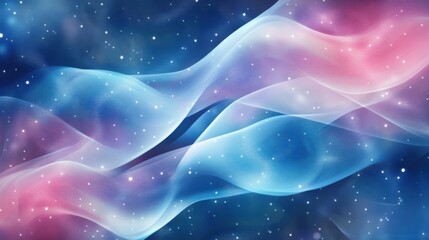 Wall Mural - Dreamy cosmic swirls in pink & blue