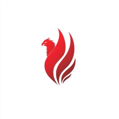 Wall Mural - Fiery Phoenix Bird Logo Design (1)