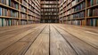 © happysunstock - A serene library interior with shelves filled with books and a wooden floor, inviting readers to explore knowledge and stories.