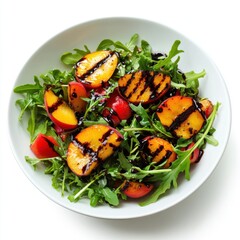 Wall Mural - Grilled Peach and Arugula Salad 