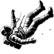 © Breck - Silhouette of an astronaut falling