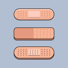 vector illustration medical patch. vector medical bandage. medical bandage patch vector cartoon desi
