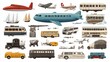 © ari - Vintage transportation collection planes, ships, buses, cars, and trucks.