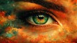 © M_H_L - Cosmic Eye Abstract Painting Of A Womans Eye