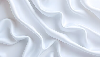 Fototapete - A pastel abstract background in soft baby blue, pale powder, dusty gray, silver, and white tones. Featuring flowing silk satin fabric with gentle drapery