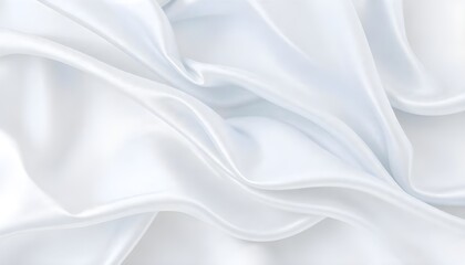 Fototapete - A pastel abstract background in soft baby blue, pale powder, dusty gray, silver, and white tones. Featuring flowing silk satin fabric with gentle drapery