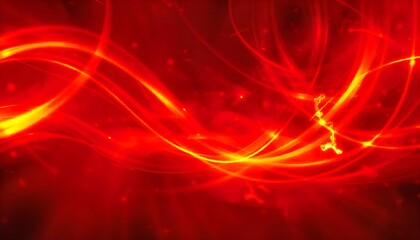 Fototapete - Dynamic abstract swirls of red and yellow light, creating vivid patterns full of energy and contrast, evoking a sense of motion and intensity
