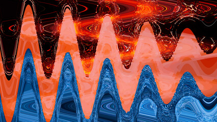 Wall Mural - abstract fractal background a computer-generated 2D illustration, texture