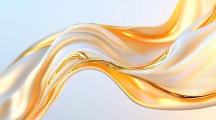 Wall Mural - soft golden waves flow gracefully, blending vibrant hues with delicate light, creating an abstract r
