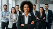 © ranandoel - Professional Crew Young Female Confident Qualified Specialist Hr Ceo Leader Head Member Of Diverse Corporate Team Posing For Portrait Holding Arms Crossed On Chest