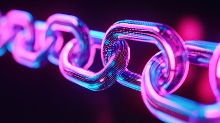 Abstract Chain Link: Digital Security and Network Concept