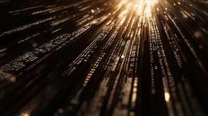 Digital Stream: A Golden Cascade of Data