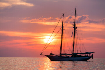 luxury Yacht Sunset Phuket Thailand Freedom