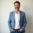 © MuhammadKhizar - The thumbnail photo is that of a happy middle-aged businessman company owner entrepreneur smiling mature professional executive manager confident businessman leader looking at camera arms crossed
