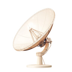 large satellite dish antenna isolated on white
