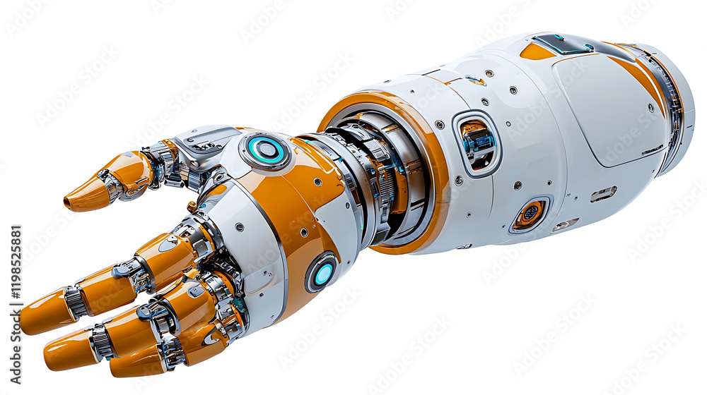 Engineering concept futuristic robotic arm technology transforming ...