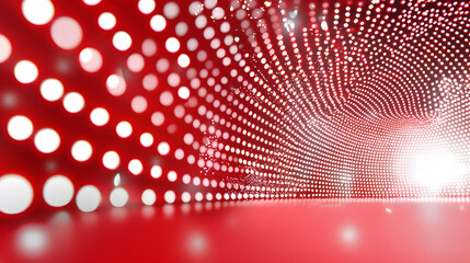 Wall Mural - Dynamic red light patterns abstract art digital installation vibrant environment close-up view illumination concept