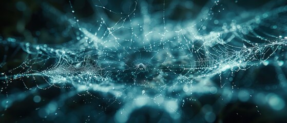 Dew kissed Spiderweb Nature s Intricate Network Macro Photography 8K