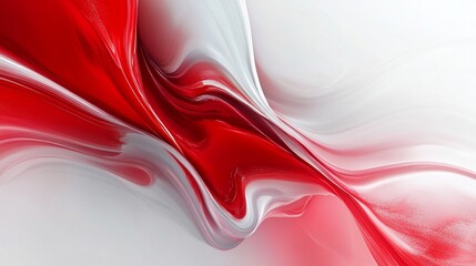 Wall Mural - Abstract red and white swirls, fluid motion, dynamic background, design element