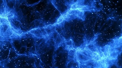 Wall Mural - Blue nebula cosmic energy, space background