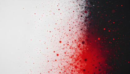Poster - red paint splashes background. red and black watercolor splash on white background with copy space.