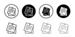 © Topline - Sticky note icon black and white vector sign