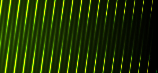 Poster - Green neon laser lines abstract tech futuristic background. Glowing vector design