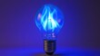 © muhammad - Blue Flame Lightbulb: A Mystical Illumination