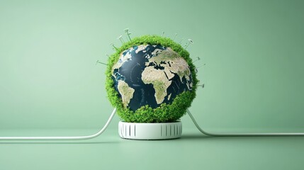 Wall Mural - eco-friendly concept for global network design.