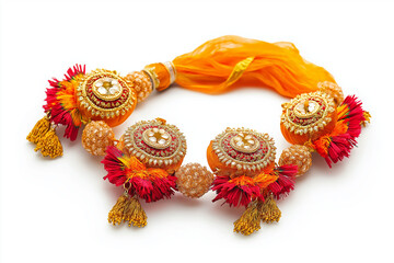 Traditional indian garland showcasing vibrant colors, intricate craftsmanship, and cultural significance