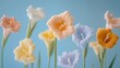 © RedSoxDesign - Tender Gladiolus flowers, pastel floral wallpaper, cotton fabric texture, delicate aesthetic effect