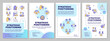 © IMG visuals icons - Strategic positioning blue circle brochure template. Differentiating business from competition. Leaflet design with linear icons. Editable 4 vector layouts. Arial-Bold, Myriad Pro-Regular fonts used