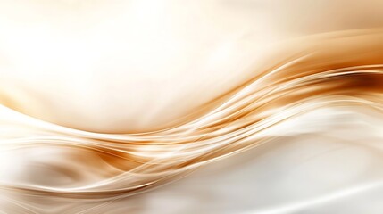 Aufkleber - Abstract Elegant Beige and White Flowing Wave Pattern Background : Generative AI