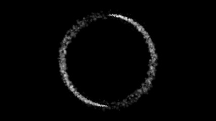 Wall Mural - Double smoke ring circle ring title holder