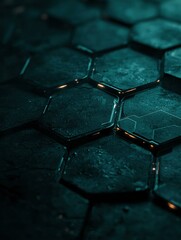 Wall Mural - Abstract hexagonal pattern. AI.