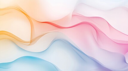 Leinwandbilder - Colorful Pastel Fluid Waves with Soft Flowing Abstract Shapes and Artistic Background : Generative AI