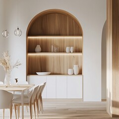 Wall Mural - wooden dining room