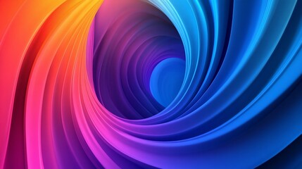 Wall Mural - Abstract swirling vibrant color vortex.