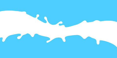 Wall Mural - milk splash, milk simple shape for banner background, milk waves, milk splashes for advertising dairy products