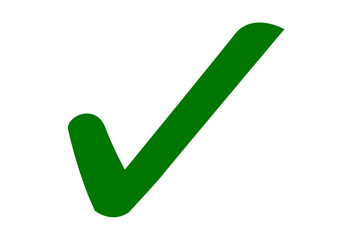 Wall Mural - green right tick check mark png file transparent background.