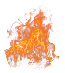 Canvas Print - PNG Burned flames bonfire black background destruction.