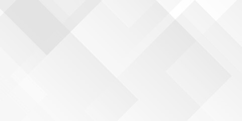 Wall Mural - vector white and gray overlap triangle geometric technology pattern. minimal rectangle randomly arra